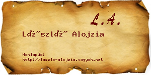 László Alojzia névjegykártya